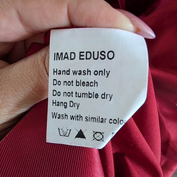 Imad Eduso Ife Silk Midi Dress Size 4 Wedding Guest Cocktail Party - Picture 10 of 11